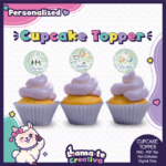 Outer Space Astronaut Cupcake Toppers | Personalized Birthday Party Favor - Image 2