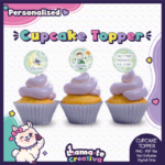 Outer Space Astronaut Cupcake Toppers | Personalized Birthday Party Favor