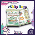 Baby Yoda Grogu Chip Bag Model 03 | Personalized Baby Shower Favor
