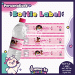 Barbie Bottle Label Model 03 | Personalized with Photo | Birthday Party Favor