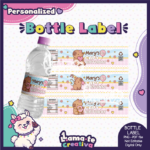 Capybara Bottle Label | Personalized Birthday Party Favor