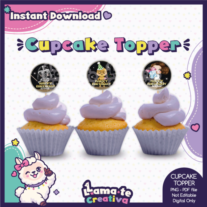 Star Wars Cupcake Toppers | Printable Birthday Party Favor - Image 2