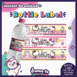 Hello Kitty Bottle Label | Printable Birthday Party Favor