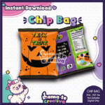 Pumpkin Halloween Chip Bag | Printable Halloween Party Favor