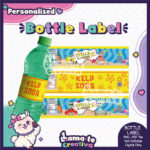 Baby SpongeBob Bottle Label | Personalized Birthday Party Favor