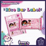Barbie Rice Bar Label | Personalized Birthday Party Favor | Model 03