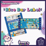 Cookie Monster Rice Bar Label | Personalized With Photo