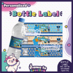 Cookie Monster Bottle Label | Birthday Party Favor | Personalized with Photo