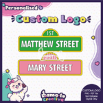 Sesame Street Custom Logo | Personalized Birthday Party