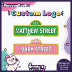 Sesame Street Custom Logo | Personalized Birthday Party