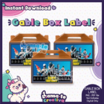 Fortnite Gable Box Label | Printable Birthday Party Favor | Instant Download