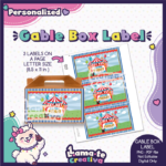 Circus & Carnival Gable Box Label | Personalized Birthday Party Favor - Image 2