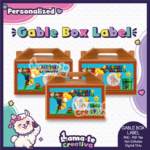 Luigi Gable Box Label | Personalized Birthday Party Favor