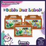 Mario Bros Gable Box Label | Personalized Birthday Party Favor