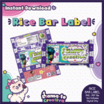 Monsters Inc Rice Bar Label | Printable Birthday Party Favor | Instant Download