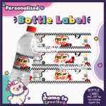 Red Racing Car Bottle Label | Printable Party Favor